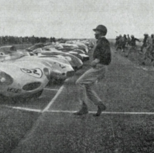 Départ de la course de Chaterhall 1959, Jim est déjà très véloce à s'élancer !!!